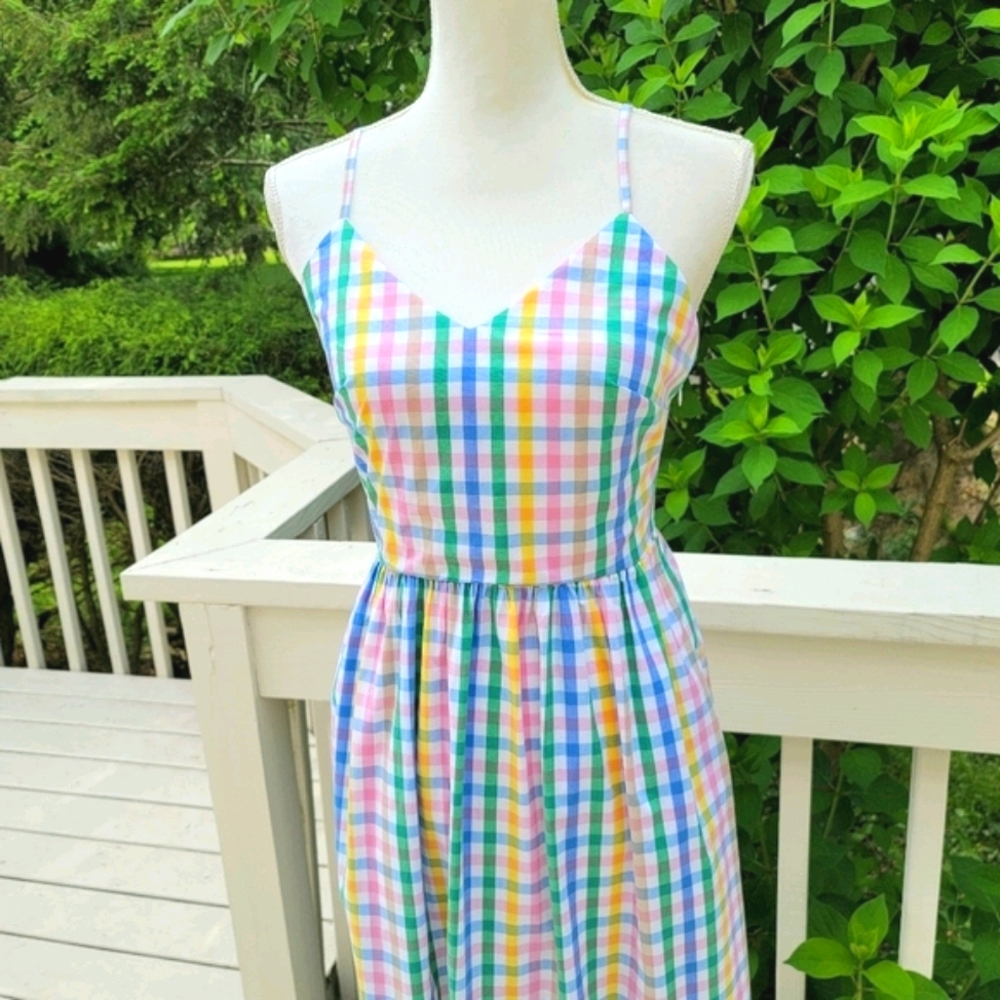 🆕️ J Crew V-neck Maxi Dress
Rainbow Gingham - Picture 12 of 13